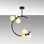 Opviq Luminar - 14125 Lámpara de araña de cuerpo metálico Negro